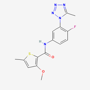 molecular formula C15H14FN5O2S B7176917 N-[4-fluoro-3-(5-methyltetrazol-1-yl)phenyl]-3-methoxy-5-methylthiophene-2-carboxamide 