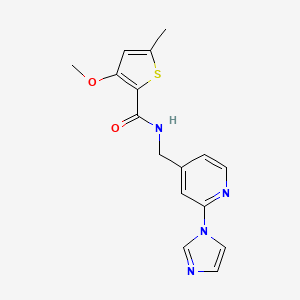 molecular formula C16H16N4O2S B7176933 N-[(2-imidazol-1-ylpyridin-4-yl)methyl]-3-methoxy-5-methylthiophene-2-carboxamide 