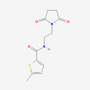 molecular formula C12H14N2O3S B7176944 N-[2-(2,5-dioxopyrrolidin-1-yl)ethyl]-5-methylthiophene-2-carboxamide 