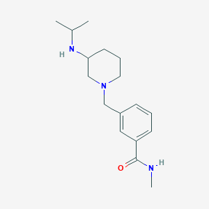 molecular formula C17H27N3O B7176976 N-methyl-3-[[3-(propan-2-ylamino)piperidin-1-yl]methyl]benzamide 
