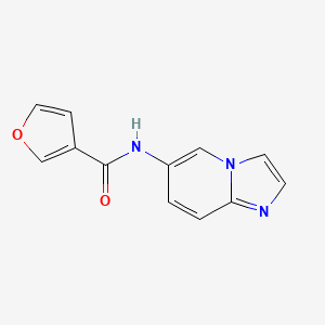 molecular formula C12H9N3O2 B7177066 N-imidazo[1,2-a]pyridin-6-ylfuran-3-carboxamide 
