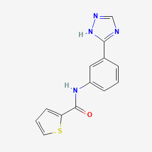 molecular formula C13H10N4OS B7177088 N-[3-(1H-1,2,4-triazol-5-yl)phenyl]thiophene-2-carboxamide 