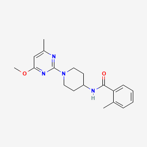 molecular formula C19H24N4O2 B7177250 N-[1-(4-methoxy-6-methylpyrimidin-2-yl)piperidin-4-yl]-2-methylbenzamide 