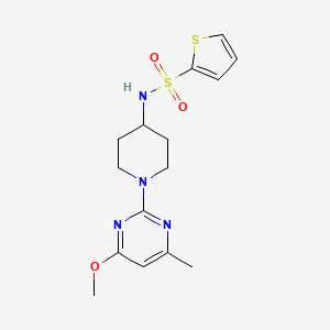 molecular formula C15H20N4O3S2 B7177254 N-[1-(4-methoxy-6-methylpyrimidin-2-yl)piperidin-4-yl]thiophene-2-sulfonamide 