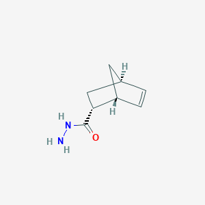 molecular formula C8H12N2O B071773 Bicyclo[2.2.1]hept-5-ene-2-carboxylic acid, hydrazide, (1R,2R,4R)-rel-(9CI) CAS No. 168912-29-6