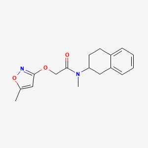 molecular formula C17H20N2O3 B7177377 N-methyl-2-[(5-methyl-1,2-oxazol-3-yl)oxy]-N-(1,2,3,4-tetrahydronaphthalen-2-yl)acetamide 