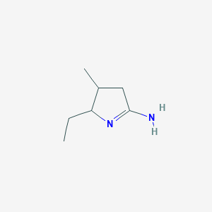 molecular formula C7H14N2 B071774 2-Ethyl-3-methyl-3,4-dihydro-2H-pyrrol-5-amine CAS No. 190909-71-8