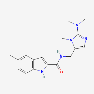 molecular formula C17H21N5O B7177504 N-[[2-(dimethylamino)-3-methylimidazol-4-yl]methyl]-5-methyl-1H-indole-2-carboxamide 