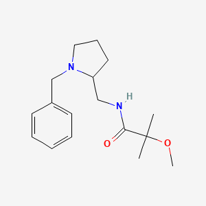 molecular formula C17H26N2O2 B7177859 N-[(1-benzylpyrrolidin-2-yl)methyl]-2-methoxy-2-methylpropanamide 