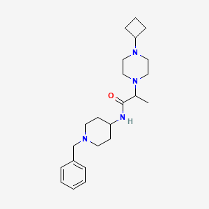 molecular formula C23H36N4O B7178081 N-(1-benzylpiperidin-4-yl)-2-(4-cyclobutylpiperazin-1-yl)propanamide 