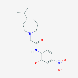 molecular formula C18H27N3O4 B7178090 N-(2-methoxy-4-nitrophenyl)-2-(4-propan-2-ylazepan-1-yl)acetamide 