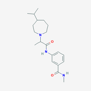 molecular formula C20H31N3O2 B7178092 N-methyl-3-[2-(4-propan-2-ylazepan-1-yl)propanoylamino]benzamide 