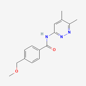 molecular formula C15H17N3O2 B7178216 N-(5,6-dimethylpyridazin-3-yl)-4-(methoxymethyl)benzamide 