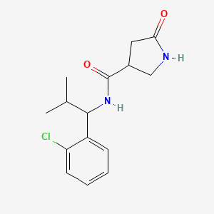 molecular formula C15H19ClN2O2 B7178233 N-[1-(2-chlorophenyl)-2-methylpropyl]-5-oxopyrrolidine-3-carboxamide 