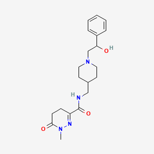 molecular formula C20H28N4O3 B7178300 N-[[1-(2-hydroxy-2-phenylethyl)piperidin-4-yl]methyl]-1-methyl-6-oxo-4,5-dihydropyridazine-3-carboxamide 