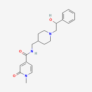 molecular formula C21H27N3O3 B7178301 N-[[1-(2-hydroxy-2-phenylethyl)piperidin-4-yl]methyl]-1-methyl-2-oxopyridine-4-carboxamide 