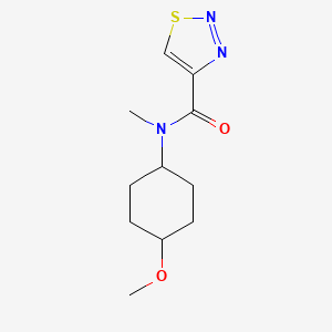molecular formula C11H17N3O2S B7178575 N-(4-methoxycyclohexyl)-N-methylthiadiazole-4-carboxamide 