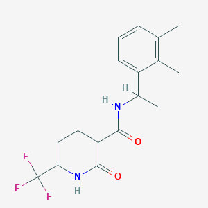 molecular formula C17H21F3N2O2 B7178611 N-[1-(2,3-dimethylphenyl)ethyl]-2-oxo-6-(trifluoromethyl)piperidine-3-carboxamide 