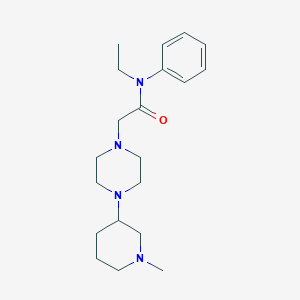 molecular formula C20H32N4O B7178635 N-ethyl-2-[4-(1-methylpiperidin-3-yl)piperazin-1-yl]-N-phenylacetamide 
