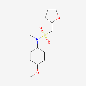 molecular formula C13H25NO4S B7178686 N-(4-methoxycyclohexyl)-N-methyl-1-(oxolan-2-yl)methanesulfonamide 