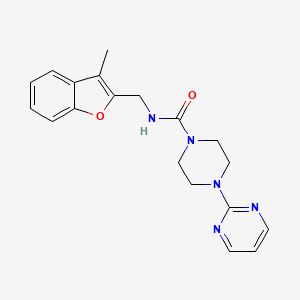 molecular formula C19H21N5O2 B7178713 N-[(3-methyl-1-benzofuran-2-yl)methyl]-4-pyrimidin-2-ylpiperazine-1-carboxamide 