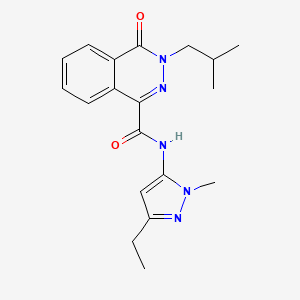 molecular formula C19H23N5O2 B7178857 N-(5-ethyl-2-methylpyrazol-3-yl)-3-(2-methylpropyl)-4-oxophthalazine-1-carboxamide 