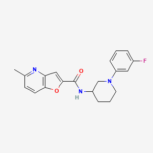 molecular formula C20H20FN3O2 B7178864 N-[1-(3-fluorophenyl)piperidin-3-yl]-5-methylfuro[3,2-b]pyridine-2-carboxamide 