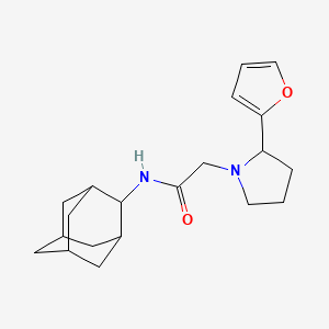 molecular formula C20H28N2O2 B7178933 N-(2-adamantyl)-2-[2-(furan-2-yl)pyrrolidin-1-yl]acetamide 