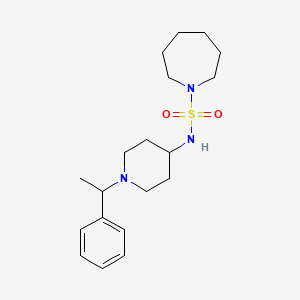 molecular formula C19H31N3O2S B7178958 N-[1-(1-phenylethyl)piperidin-4-yl]azepane-1-sulfonamide 