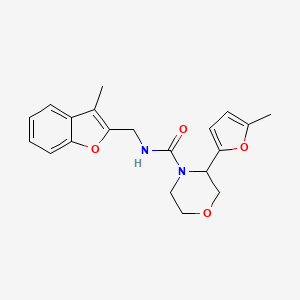 molecular formula C20H22N2O4 B7179244 N-[(3-methyl-1-benzofuran-2-yl)methyl]-3-(5-methylfuran-2-yl)morpholine-4-carboxamide 