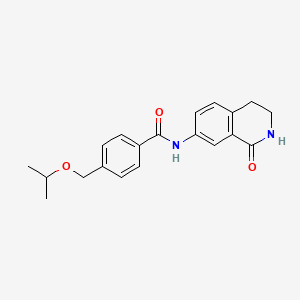 molecular formula C20H22N2O3 B7179332 N-(1-oxo-3,4-dihydro-2H-isoquinolin-7-yl)-4-(propan-2-yloxymethyl)benzamide 
