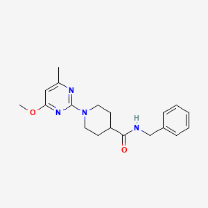 molecular formula C19H24N4O2 B7179623 N-benzyl-1-(4-methoxy-6-methylpyrimidin-2-yl)piperidine-4-carboxamide 