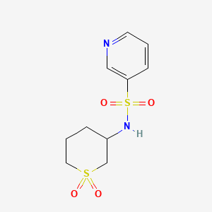 molecular formula C10H14N2O4S2 B7179671 N-(1,1-dioxothian-3-yl)pyridine-3-sulfonamide 
