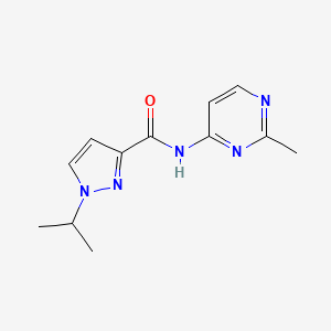 molecular formula C12H15N5O B7179820 N-(2-methylpyrimidin-4-yl)-1-propan-2-ylpyrazole-3-carboxamide 