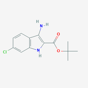 molecular formula C13H15ClN2O2 B071799 tert-butyl 3-amino-6-chloro-1H-indole-2-carboxylate CAS No. 165107-86-8