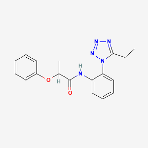 molecular formula C18H19N5O2 B7180029 N-[2-(5-ethyltetrazol-1-yl)phenyl]-2-phenoxypropanamide 