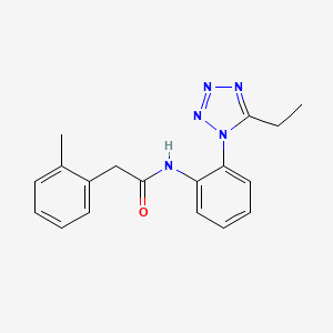 molecular formula C18H19N5O B7180055 N-[2-(5-ethyltetrazol-1-yl)phenyl]-2-(2-methylphenyl)acetamide 