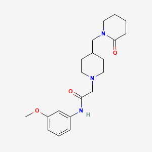 molecular formula C20H29N3O3 B7180166 N-(3-methoxyphenyl)-2-[4-[(2-oxopiperidin-1-yl)methyl]piperidin-1-yl]acetamide 