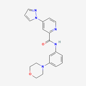molecular formula C19H19N5O2 B7180283 N-(3-morpholin-4-ylphenyl)-4-pyrazol-1-ylpyridine-2-carboxamide 