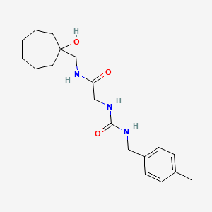 molecular formula C19H29N3O3 B7180430 N-[(1-hydroxycycloheptyl)methyl]-2-[(4-methylphenyl)methylcarbamoylamino]acetamide 