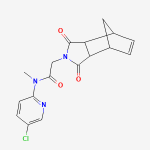 molecular formula C17H16ClN3O3 B7180696 N-(5-chloropyridin-2-yl)-2-(3,5-dioxo-4-azatricyclo[5.2.1.02,6]dec-8-en-4-yl)-N-methylacetamide 