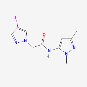 molecular formula C10H12IN5O B7181038 N-(2,5-dimethylpyrazol-3-yl)-2-(4-iodopyrazol-1-yl)acetamide 