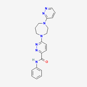 molecular formula C20H21N7O B7181042 N-phenyl-6-(4-pyridazin-3-yl-1,4-diazepan-1-yl)pyridazine-3-carboxamide 