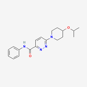 molecular formula C19H24N4O2 B7181067 N-phenyl-6-(4-propan-2-yloxypiperidin-1-yl)pyridazine-3-carboxamide 