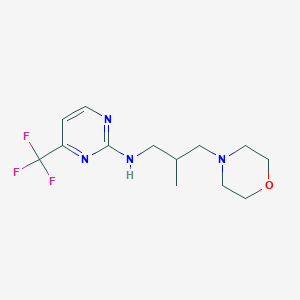 molecular formula C13H19F3N4O B7181107 N-(2-methyl-3-morpholin-4-ylpropyl)-4-(trifluoromethyl)pyrimidin-2-amine 