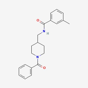 molecular formula C21H24N2O2 B7181362 N-[(1-benzoylpiperidin-4-yl)methyl]-3-methylbenzamide 