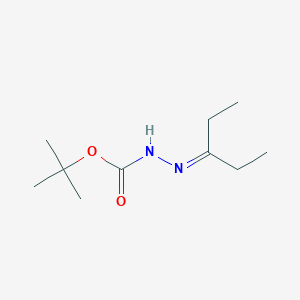 molecular formula C10H20N2O2 B071814 tert-Butyl 2-(pentan-3-ylidene)hydrazinecarboxylate CAS No. 184177-77-3