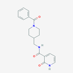 molecular formula C19H21N3O3 B7181848 N-[(1-benzoylpiperidin-4-yl)methyl]-2-oxo-1H-pyridine-3-carboxamide 