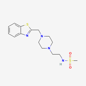 molecular formula C15H22N4O2S2 B7181884 N-[2-[4-(1,3-benzothiazol-2-ylmethyl)piperazin-1-yl]ethyl]methanesulfonamide 