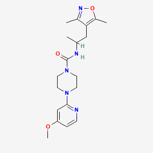 molecular formula C19H27N5O3 B7182079 N-[1-(3,5-dimethyl-1,2-oxazol-4-yl)propan-2-yl]-4-(4-methoxypyridin-2-yl)piperazine-1-carboxamide 